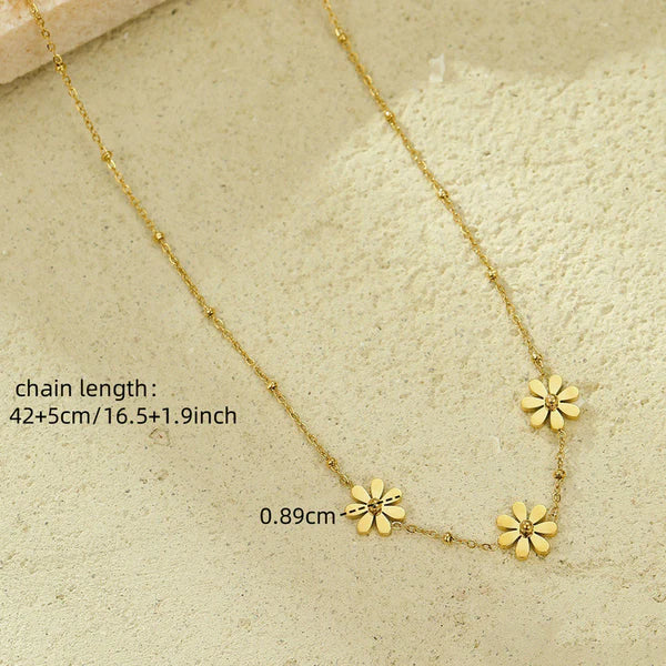 Svarnika Jewels Gold-Plated Anti Tarnish Floral Themed Pendant