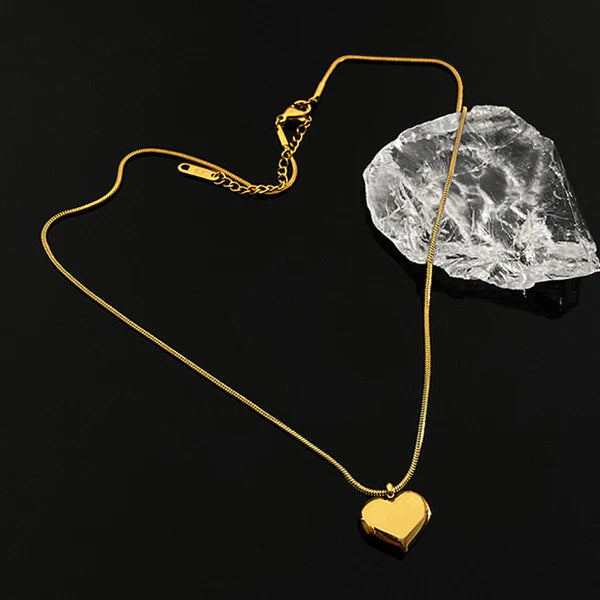Svarnika Jewels Gold-Plated Anti Tarnish Heart Themed Pendant