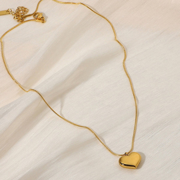 Svarnika Jewels Gold-Plated Anti Tarnish Heart Themed Pendant