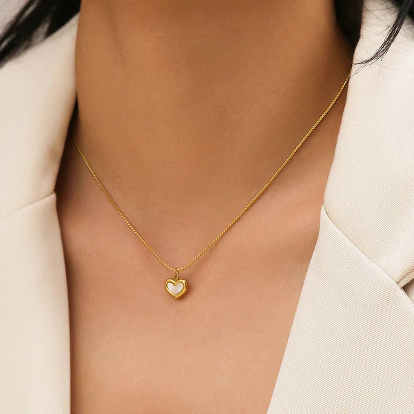 Svarnika Jewels Gold Plated Stainless Steel Anti Tarnish Heart Themed Pendant For Women