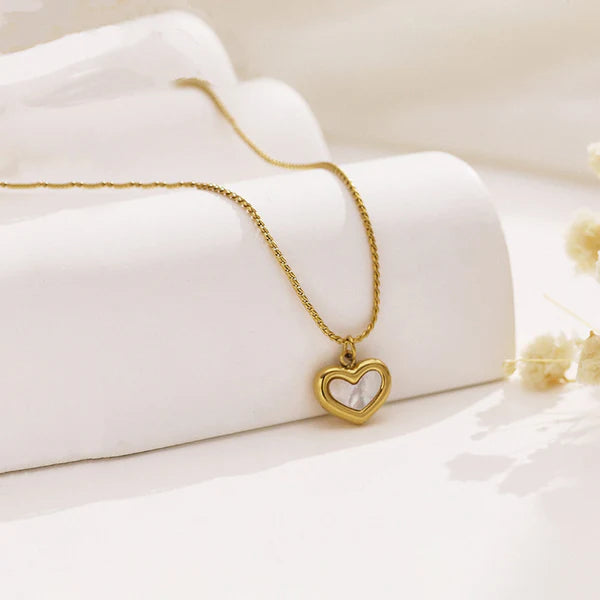 Svarnika Jewels Gold Plated Stainless Steel Anti Tarnish Heart Themed Pendant For Women