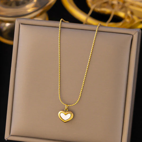 Svarnika Jewels Gold Plated Stainless Steel Anti Tarnish Heart Themed Pendant For Women