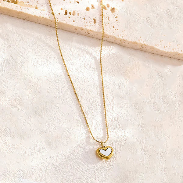 Svarnika Jewels Gold Plated Stainless Steel Anti Tarnish Heart Themed Pendant For Women