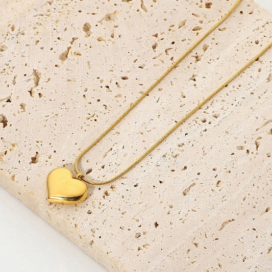 Svarnika Jewels Gold-Plated Anti Tarnish Heart Themed Pendant