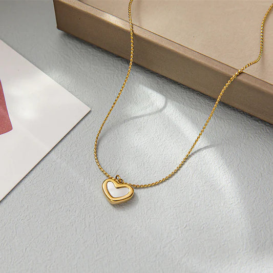 Svarnika Jewels Gold Plated Stainless Steel Anti Tarnish Heart Themed Pendant For Women